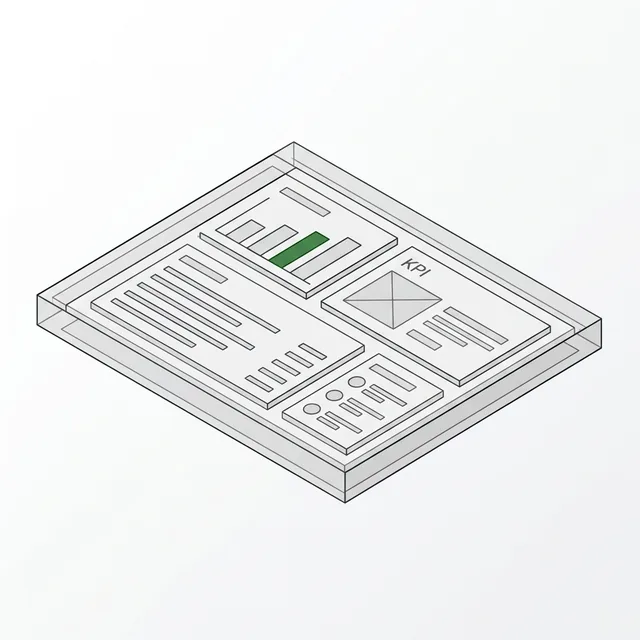 Ilustração isométrica de blueprint de painel customizado